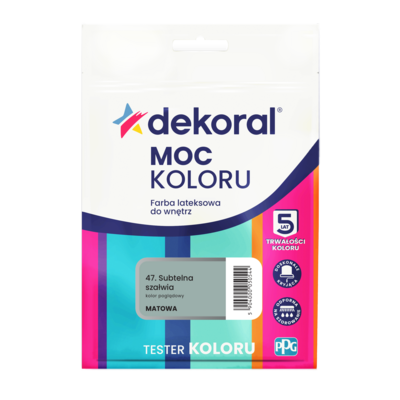 Farba lateksowa do wnętrz MOC KOLORU TESTER Subtelna szałwia 0,04 l Dekoral