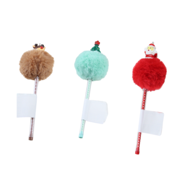Długopis z pomponem i figurką 20 cm mix wzorów