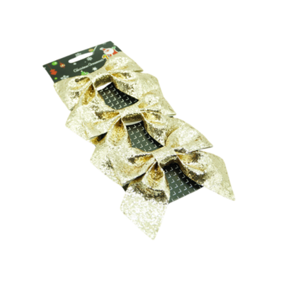 Kokardki 10 cm 3 sztuki złoty