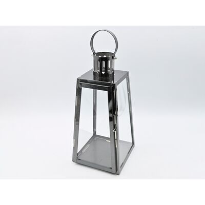Latarnia metalowa 13,5 x 28,5 cm grafitowy