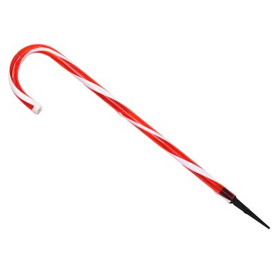 Laska plastikowa 75 cm biało-czerwony