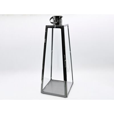 Latarnia metalowa 53 x 21 cm grafitowy