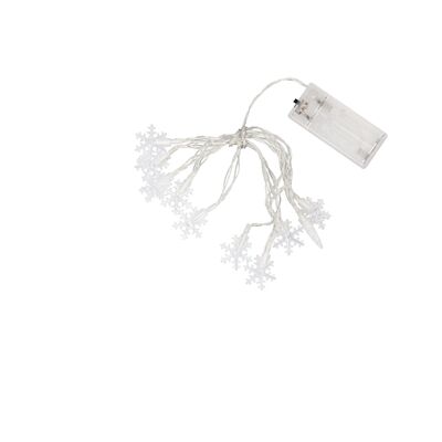 Girlanda śnieżynki 10 LED multikolor 165 cm