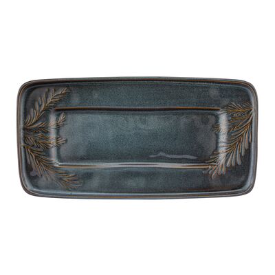 Półmisek cerammiczny prostokątny 28 cm zielono-brązowy