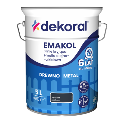Emalia olejno-alkidowa EMAKOL Antracyt matowy 5 l Dekoral