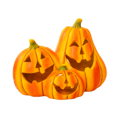 Figurka dynie z włókna szklanego 28 cm pomarańczowa