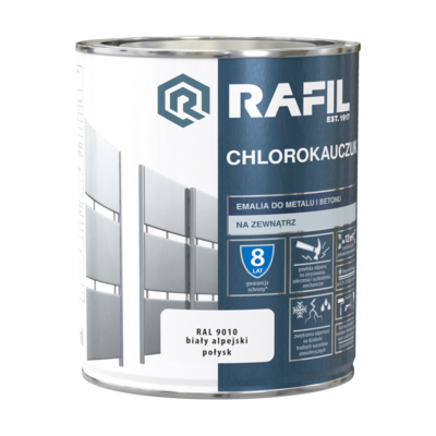 Emalia chlorokauczukowa biały alpejski 0,75 l RAFIL