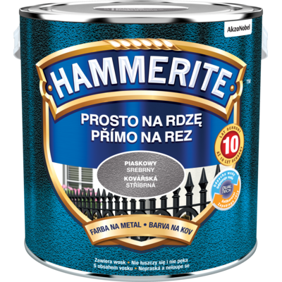 Farba antykorozyjna Prosto na rdzę Piaskowy Srebrny 2,5 l Hammerite