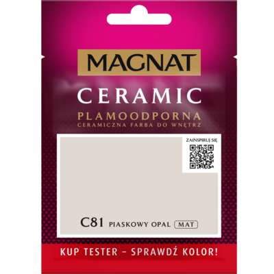 Farba ceramiczna MAGNAT Ceramic TESTER piaskowy opal C81 30 ml