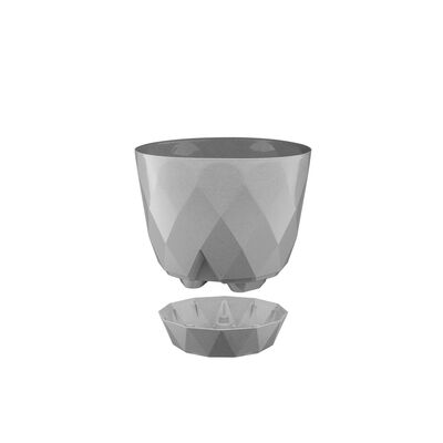 Osłonka z podstawką KARO 22 cm 28107 szary