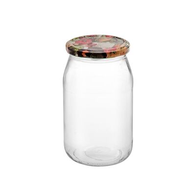 Słoiki 900 ml z nakrętką nadruk 6 sztuk