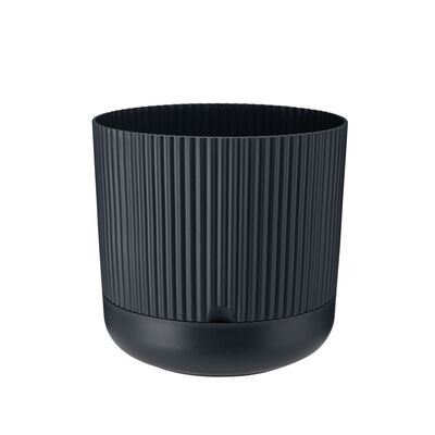 Doniczka z podstawką NOSTALGIA 14 cm 29401 antracyt