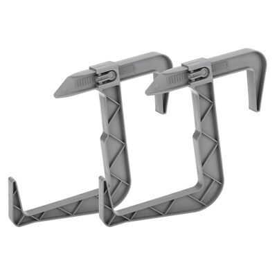 Komplet uchwytów do doniczek balkonowych rattan 23837 szary