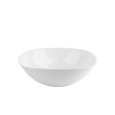 Salaterka szklana White Harmony 19 cm biały