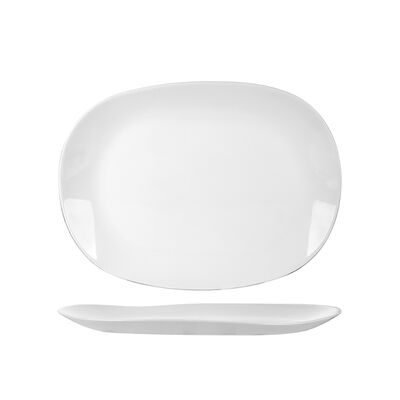 Półmisek szklany White Harmony 30 x 22,5 cm biały
