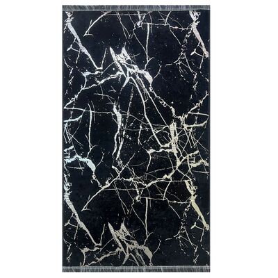 Dywan drukowany  Neva petra folia 60 x 100 cm czarno-srebrny
