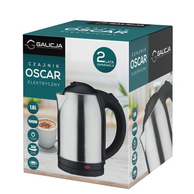 Czajnik elektryczny nierdzewny Oscar 1,8 l 27744