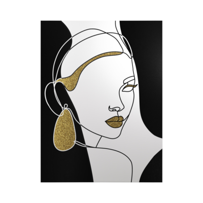 Obraz Canvas Glitter 60 x 80 cm ST735 Gold linear