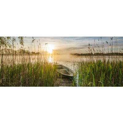 Obraz Canvas 45 x 140 cm EX579 Boat in the grass