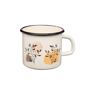 Kubek emaliowany z kalką Flores 9 cm 0,5 l wz. 3
