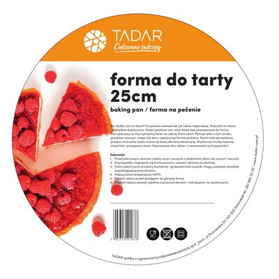 Forma do tarty okrągła z wyjmowanym dnem 25 cm