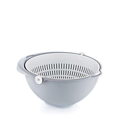 Miska-cedzak STELLA 2w1 nordic grey