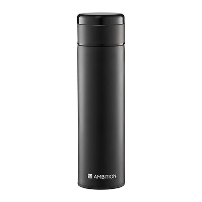 Butelka termiczna czarna ze stali nierdzewnej Indi 420 ml AMBITION