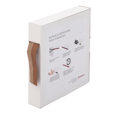 Taśma dywanowa 4 cm, kolor: jasnobrązowy, ciemnobeżowy