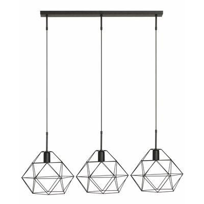 Lampa wisząca 3-punktowa BOSTON czarna