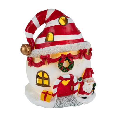 Figurka domek LED 17,5 x 14,5 cm