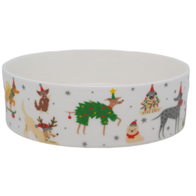 Miska porcelanowa dla psa świąteczna wzór VI 15 x 15 x 5 cm