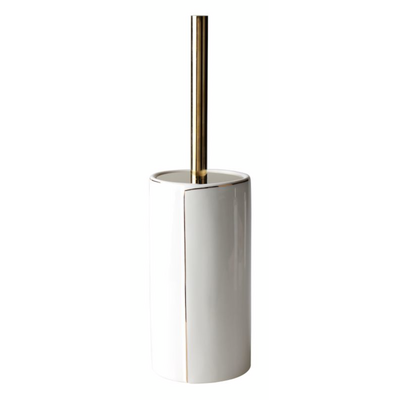 Szczotka do WC Fold 10 x 43 cm biało-złoty