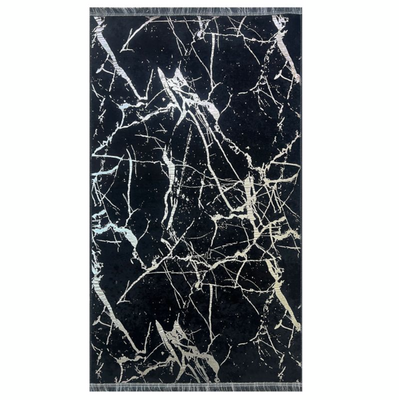 Dywan drukowany Neva petra folia 120 x 160 cm czarno-srebrny