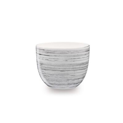 Donica ceramiczna Baryłka 6 J1536 29 cm biały z czarnym