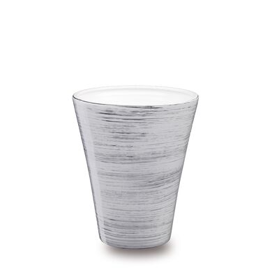 Donica ceramiczna Milenium 3 J1536 27 cm biały z czarnym