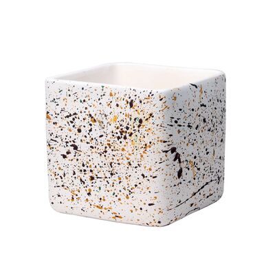 Osłonka ceramiczna Horti 2 W1534 13,5 cm biała - lastryko