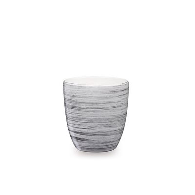 Donica ceramiczna Nova 1 J1536 13 cm biały z czarnym
