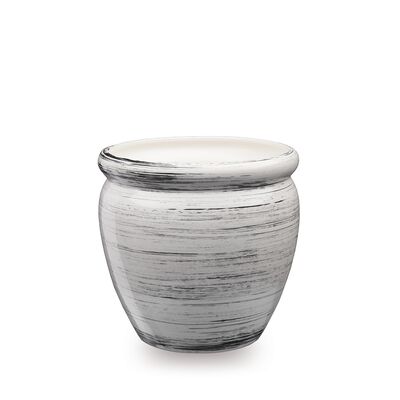 Donica ceramiczna Muza 5 J1536 28 cm biały z czarnym