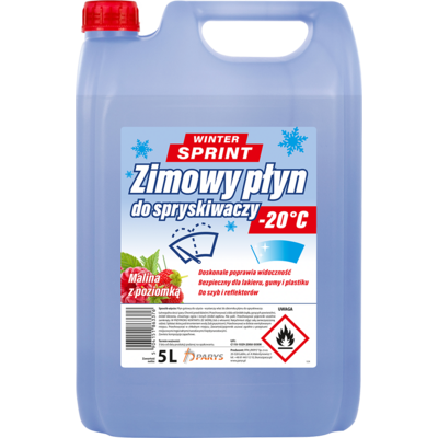 Zimowy płyn do spryskiwaczy 5 l -20 C° malina z poziomką Winter Sprint