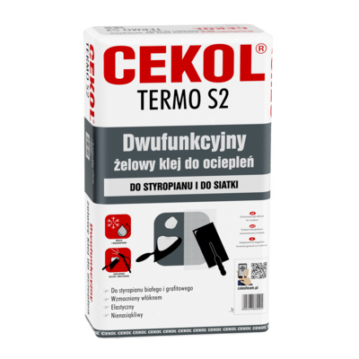 Dwufunkcyjny żelowy klej do ociepleń TERMO S2 5 kg CEKOL