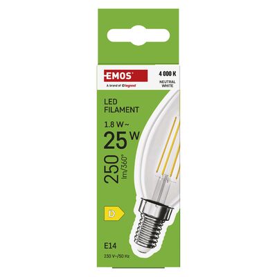 Żarówka LED FLM CANDLE 1,8W(25W) 250lm E14 neutralna biel