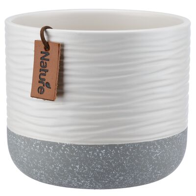 Osłonka ceramiczna PEONY 18 cm 26909 biały