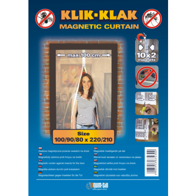 Zasłona magnetyczna 100 x 220 cm biały