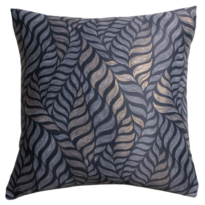 Poszewka ALLORO 45 x 45 cm czarno-złoty nadruk 2S