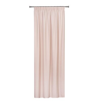 Zasłona z taśmą ASTON 140 x 260 cm, kolor pudrowy róż