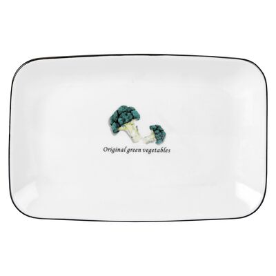 Półmisek Toskania z porcelany New Bone 23 cm BROCCOLI