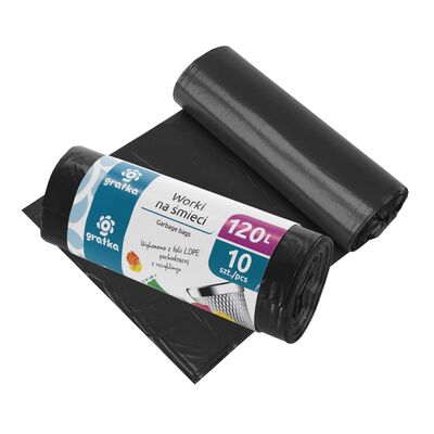 Worki na śmieci GRATKA 120 l LDPE 10 sztuk