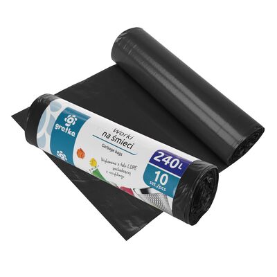 Worki na śmieci GRATKA 240 l LDPE 10 sztuk