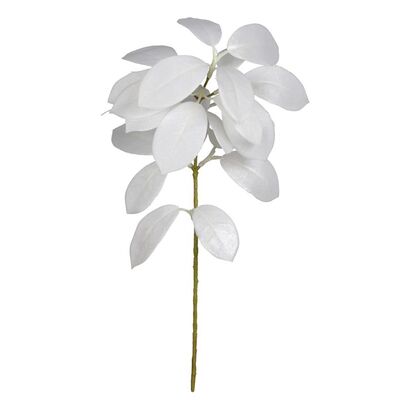 Sztuczna roślina gałązka PERŁA 37 cm kolor biały