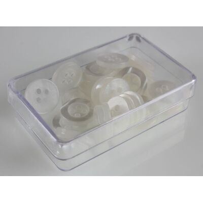 Guziki zestaw 11 mm transparentny 30 sztuk